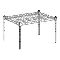 Regency 18" Wide NSF Chrome Dunnage Shelf with 14" Posts