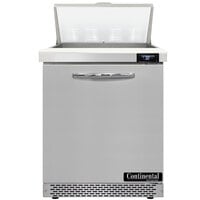 Continental Refrigerator SW27-N-8-FB 27 inch 1 Door Front Breathing Refrigerated Sandwich Prep Table