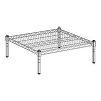 Regency 24" Wide NSF Chrome Dunnage Shelf with 8" Posts