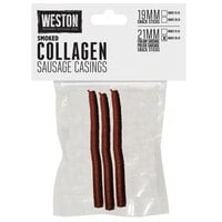 Weston 19-0141-W 21mm Smoked Collagen Sausage Casing - Makes 30 lb.