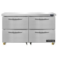 Continental Refrigerator SWF48N-U-D 48 inch Low Profile Undercounter Freezer with Four Drawers