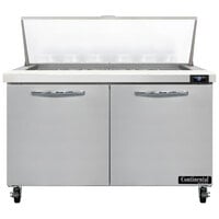 Continental Refrigerator SW48-N-18M 48 inch 2 Door Mighty Top Refrigerated Sandwich Prep Table