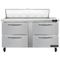 Continental Refrigerator SW60-N-12-D 60" 4 Drawer Refrigerated Sandwich Prep Table