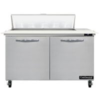 Continental Refrigerator SW48-N-10C 48 inch 2 Door Cutting Top Refrigerated Sandwich Prep Table