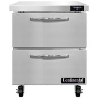 Continental Refrigerator SWF27N-D 27 inch Undercounter Freezer with Two Drawers