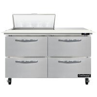 Continental Refrigerator SW48-N-8C-D 48 inch 4 Drawer Cutting Top Refrigerated Sandwich Prep Table
