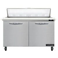 Continental Refrigerator SW48-N-12C 48 inch 2 Door Cutting Top Refrigerated Sandwich Prep Table