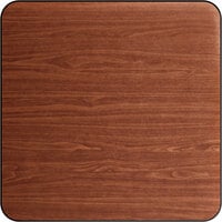 Lancaster Table & Seating 36 inch x 36 inch Laminated Square Table Top Reversible Walnut / Oak