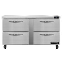 Continental Refrigerator SWF60-N-D 60 inch Undercounter Freezer with Four Drawers
