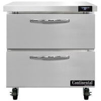 Continental Refrigerator SW32-N-D 32 inch Undercounter Refrigerator with Two Drawers