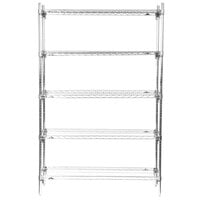 Metro 5A357C Stationary Super Erecta Adjustable 2 Series Chrome Wire Shelving Unit - 18 inch x 48 inch x 74 inch