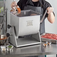 Backyard Pro BSMM-44T Butcher Series 44 lb. / 7 Gallon Manual Tilting Meat Mixer with Removable Paddles