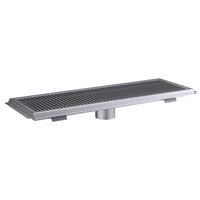 Regency 12 inch x 36 inch 14-Gauge Stainless Steel Floor Water Receptacle with Grate
