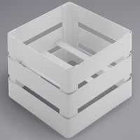 GET IR-724-W Curator 4 1/2" Square Elevated White Stand for Square Jar