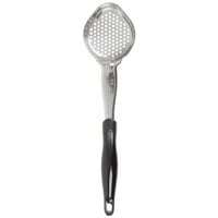 Vollrath 6422420 Jacob's Pride 4 oz. Black Perforated Oval Spoodle® Portion Spoon