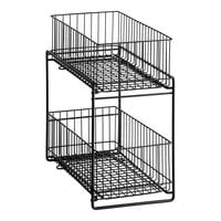 GET WB-309-MG Breeze 13 3/4" x 7 5/16" x 10" Metal Gray Sliding Shelf Baskets