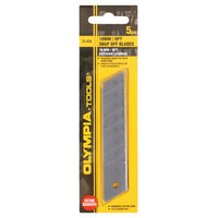 Olympia Tools 33-026 Snap-Off Utility Knife 18 mm 8-Point Snap-Off Blade - 5/Pack