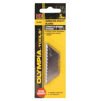 Olympia Tools 33-032 Utility Knife Dual Sided Serrated Blade - 5/Pack