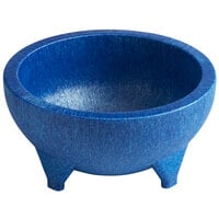 Choice Thermal Plastic 56 oz. Blue Molcajete Bowl