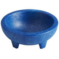 Choice Thermal Plastic 4 oz. Blue Molcajete Bowl - 24/Case