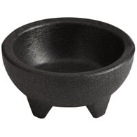 Choice Thermal Plastic 10 oz. Black Molcajete Bowl - 24/Case