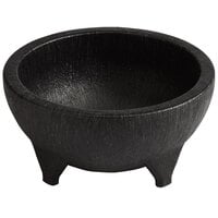 Choice Thermal Plastic 56 oz. Black Molcajete Bowl