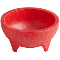 Choice Thermal Plastic 56 oz. Red Molcajete Bowl