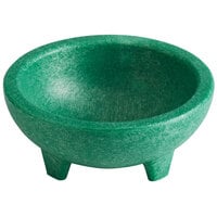 Choice Thermal Plastic 4 oz. Green Molcajete Bowl - 24/Case
