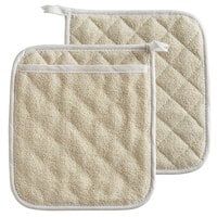 Choice 9 1/2 inch x 8 1/2 inch Terry Cloth Pot Holder / Pan Grabber with Pocket
