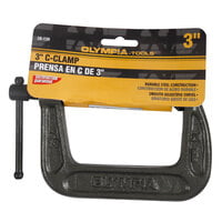 Olympia Tools 38-130 3 inch x 2 inch Cast Steel C-Clamp with Adjusting Black Oxide Swivel