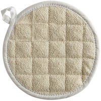 Choice 8 inch Round Terry Cloth Pot Holder - 12/Pack