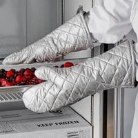 Choice 17 inch Silicone-Coated Oven / Freezer Mitts