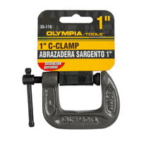 Olympia Tools 38-110 1 inch x 1 inch Cast Steel C-Clamp with Adjusting Black Oxide Swivel