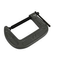 Olympia Tools 38-144 4 inch x 3 inch Cast Steel C-Clamp with Adjusting Black Oxide Swivel