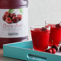 Narvon 1 Gallon Cherry Slushy 4.5:1 Concentrate - 4/Case