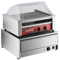 Avantco 30 Hot Dog Roller Grill with Sneeze Guard and 32 Bun Warmer