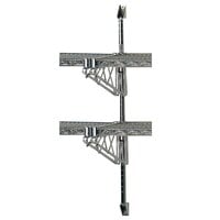 Advance Tabco ABM2-14 Mid-Mounted Wall Shelving System for 14 inch Chrome Wire Shelves