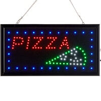 Choice 19 inch x 10 inch LED Rectangular Pizza Slice Sign with Two Display Modes