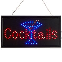 Choice 19 inch x 10 inch LED Rectangular Cocktails Sign with Two Display Modes