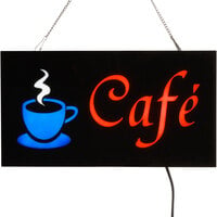 Choice 19" x 10" LED Solid Rectangular Cafe Sign with Two Display Modes