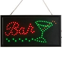 Choice 19 inch x 10 inch LED Rectangular Cocktail Bar Sign with Two Display Modes