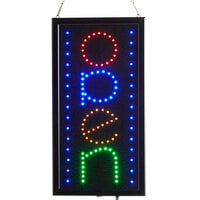 Choice 19" x 10" Vertical LED Rectangular Multicolor Open Sign with Two Display Modes