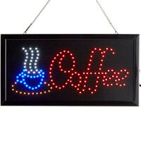 Choice 19" x 10" LED Rectangular Coffee Sign with Two Display Modes