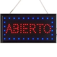 Choice 19" x 10" LED Rectangular Abierto Sign with Two Display Modes
