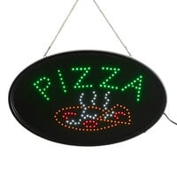 Choice 23 inch x 13 inch LED Oval Pizza Sign with Two Display Modes