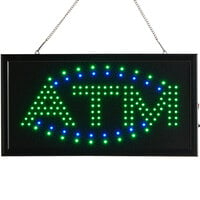 Choice 19 inch x 10 inch LED Rectangular Blue and Green ATM Sign with Two Display Modes