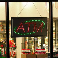 Choice 19 inch x 10 inch LED Rectangular Red and Green ATM Sign with Two Display Modes