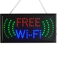 Choice 19 inch x 10 inch LED Rectangular Free WiFi Sign with Two Display Modes
