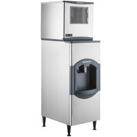 Scotsman C0322SA-1 Prodigy Series 22 inch Air Cooled Small Cube Ice Machine with 120 lb. Ice Dispenser - 356 lb.