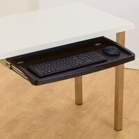 Kensington K60004US Comfort 29 1/2 inch x 28 inch Black Adjustable Underdesk Keyboard Drawer with SmartFit System